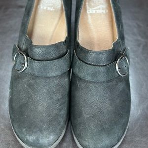 Dansko, black suede shoe